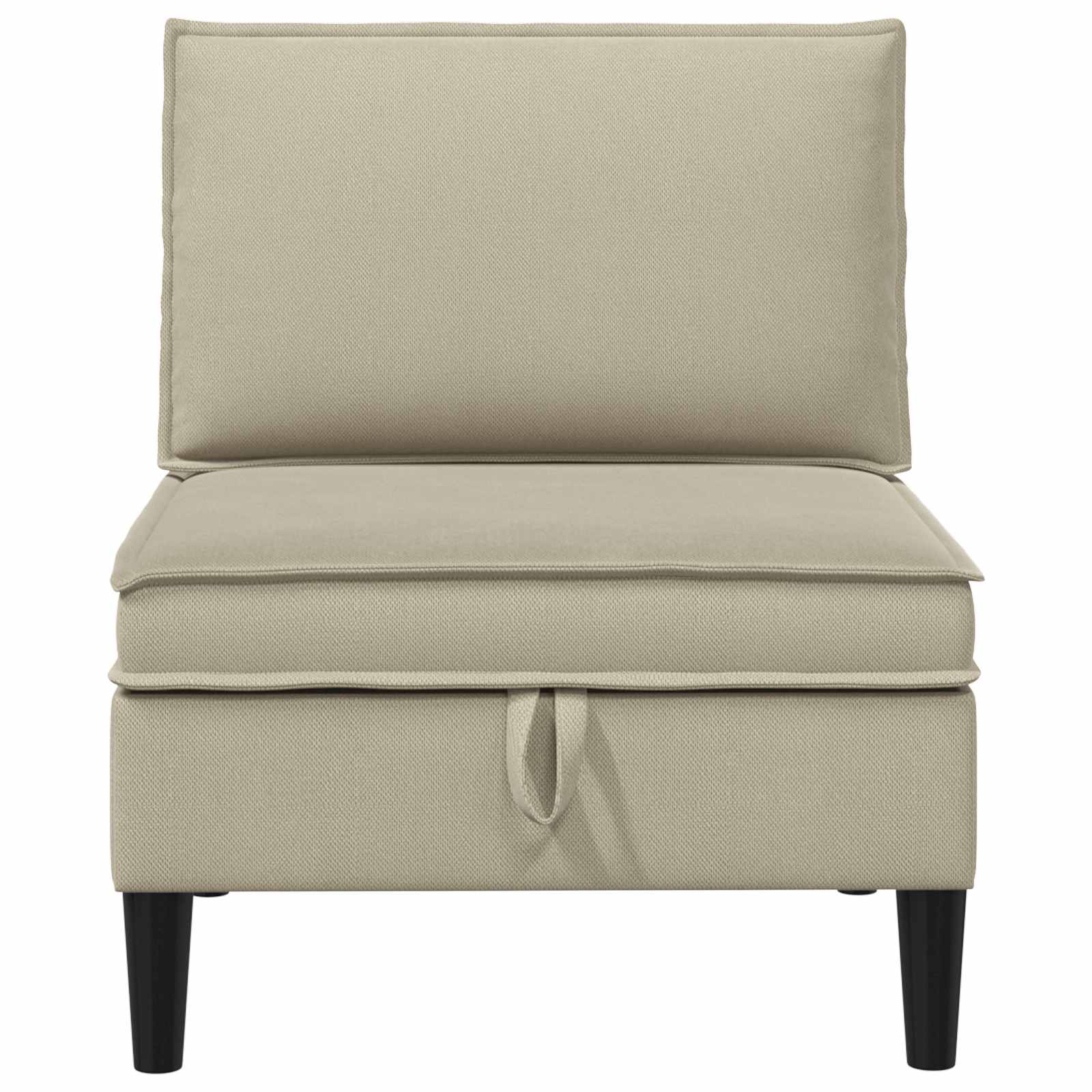 Mittelsofa mit Stauraum Sand Samt
