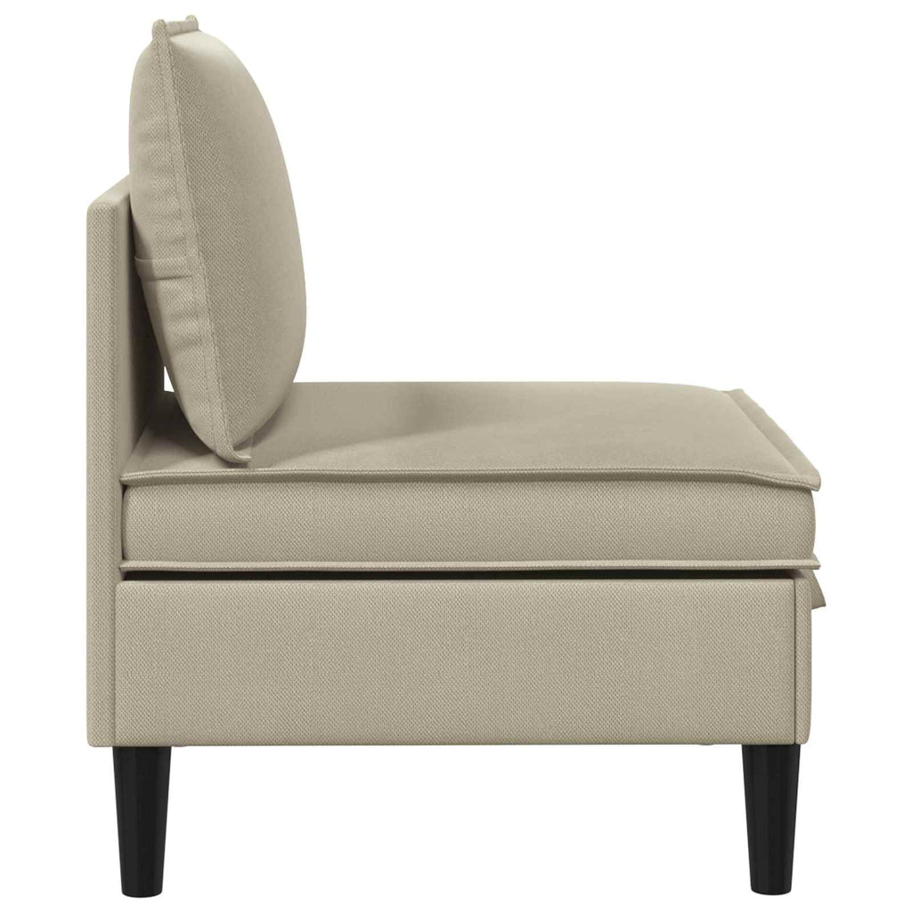 Mittelsofa mit Stauraum Sand Samt