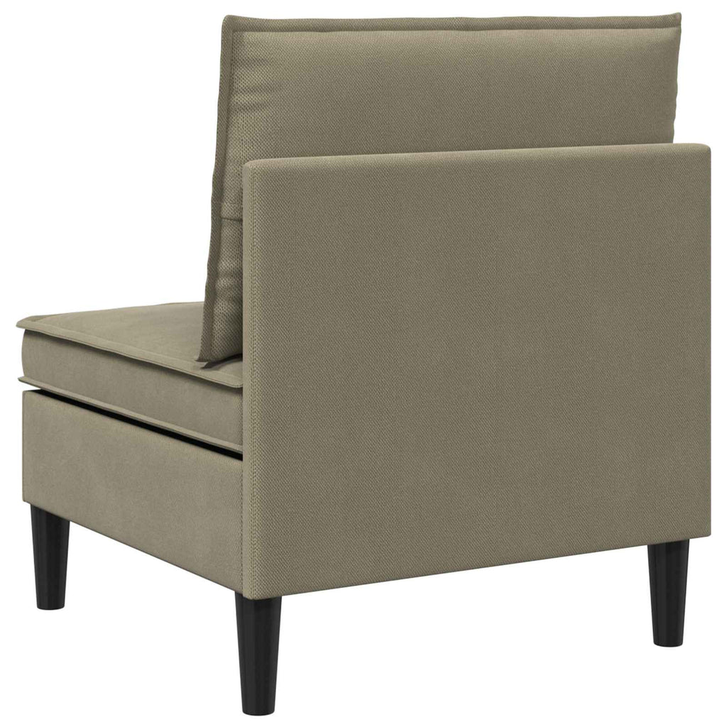 Mittelsofa mit Stauraum Khaki Samt