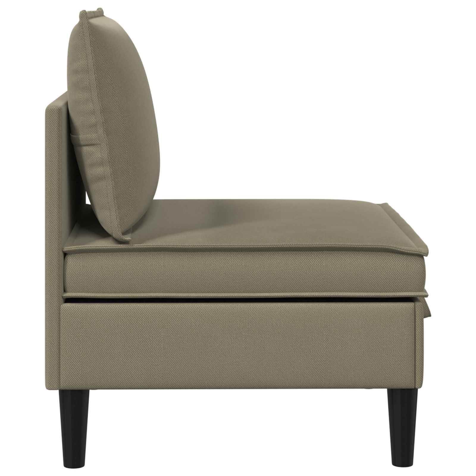 Mittelsofa mit Stauraum Khaki Samt
