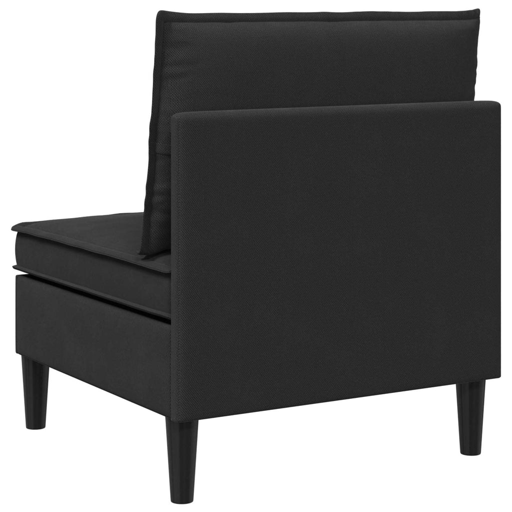 Mittelsofa mit Stauraum Schwarz Samt