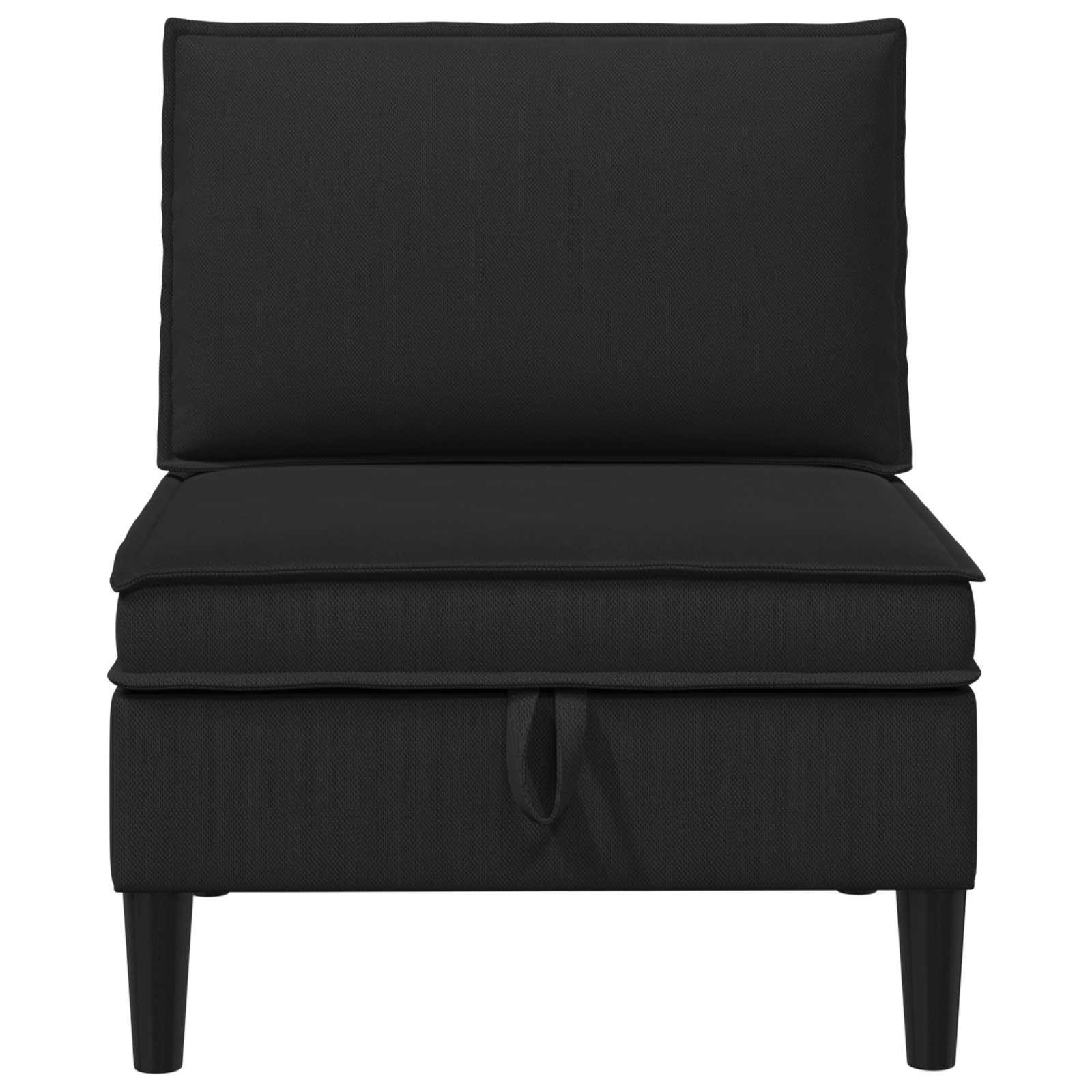 Mittelsofa mit Stauraum Schwarz Samt