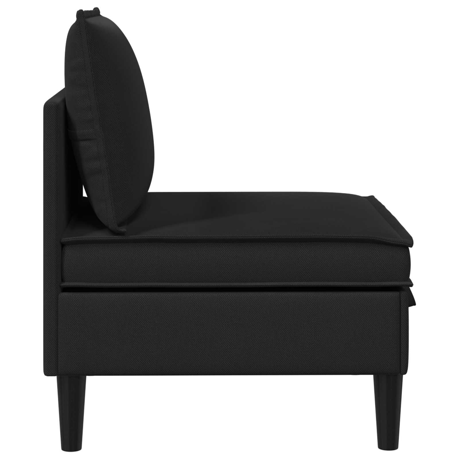Mittelsofa mit Stauraum Schwarz Samt