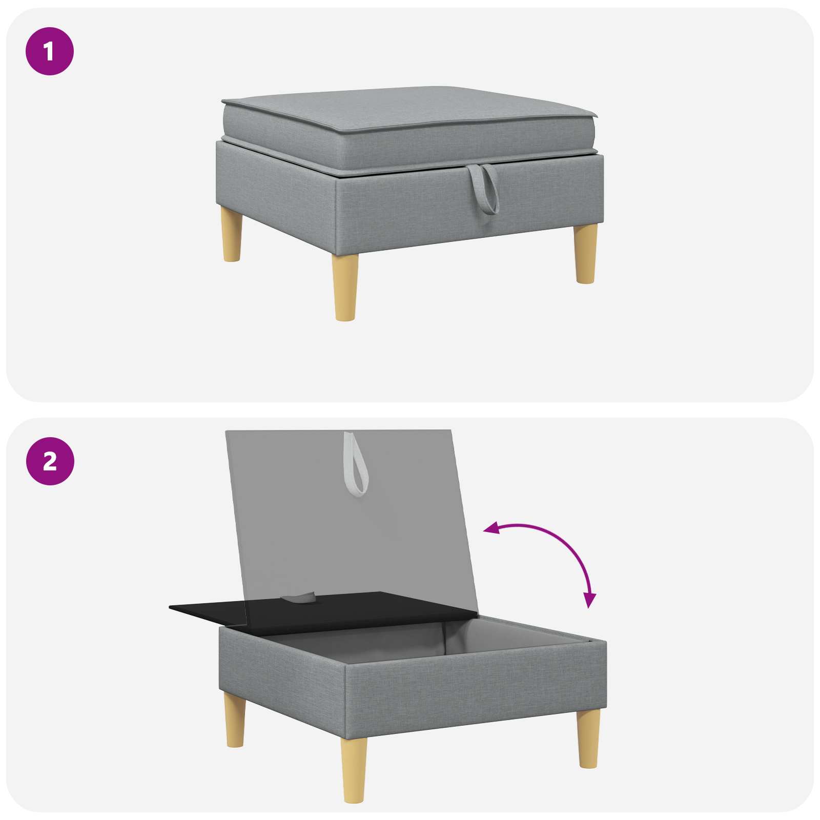 Sofa mit Stauraum Stoff