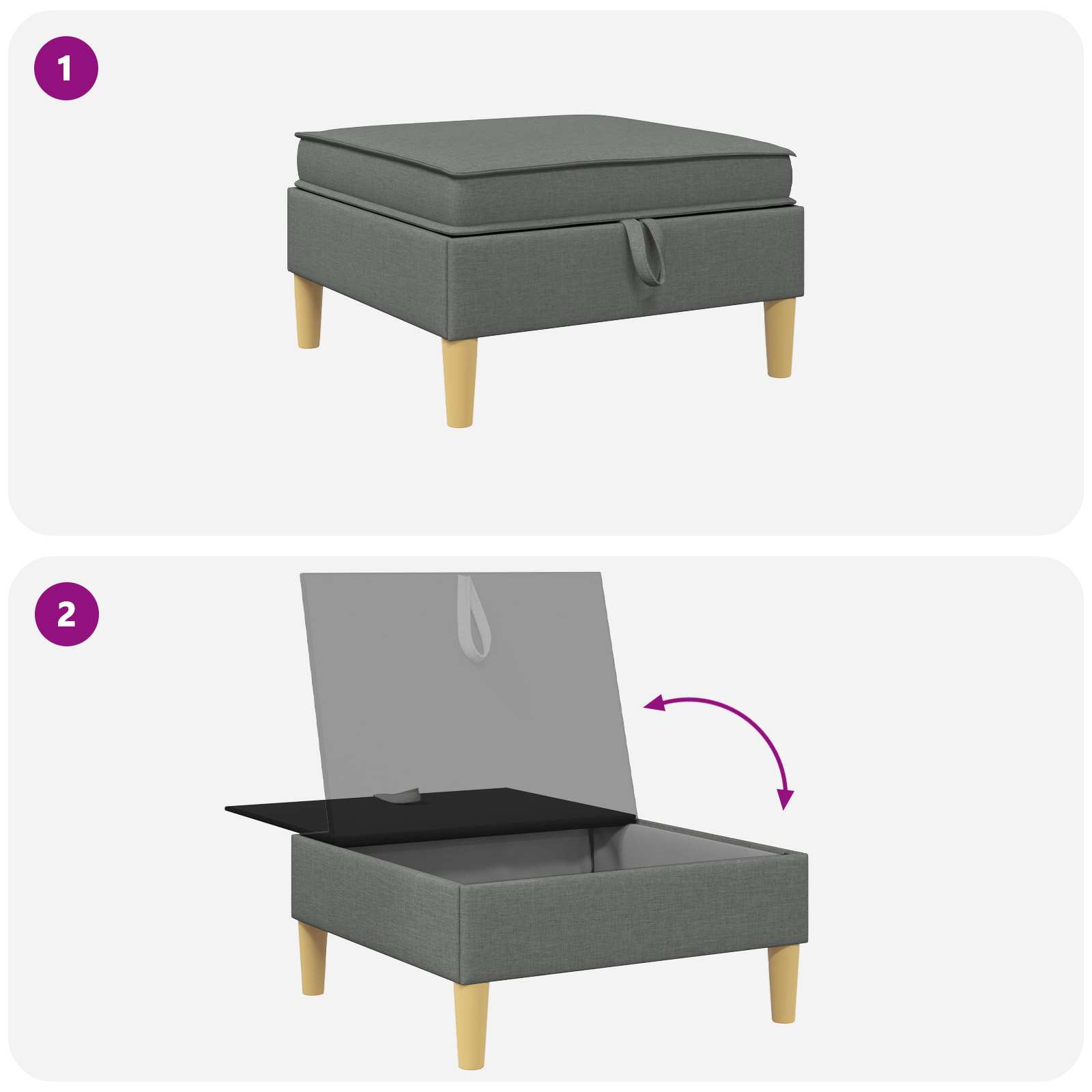 Sofa mit Stauraum Stoff