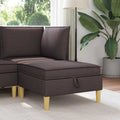 Sofa-Hocker mit Stauraum Dunkelbraun Stoff