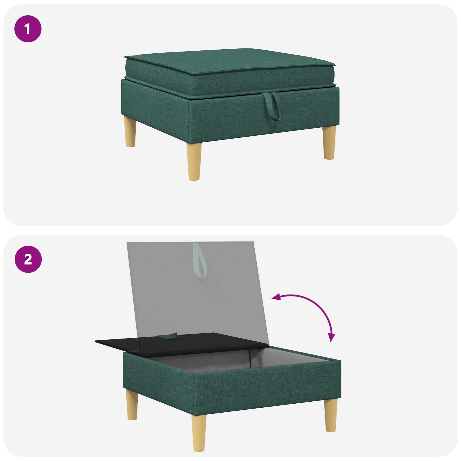 Sofa mit Stauraum Stoff