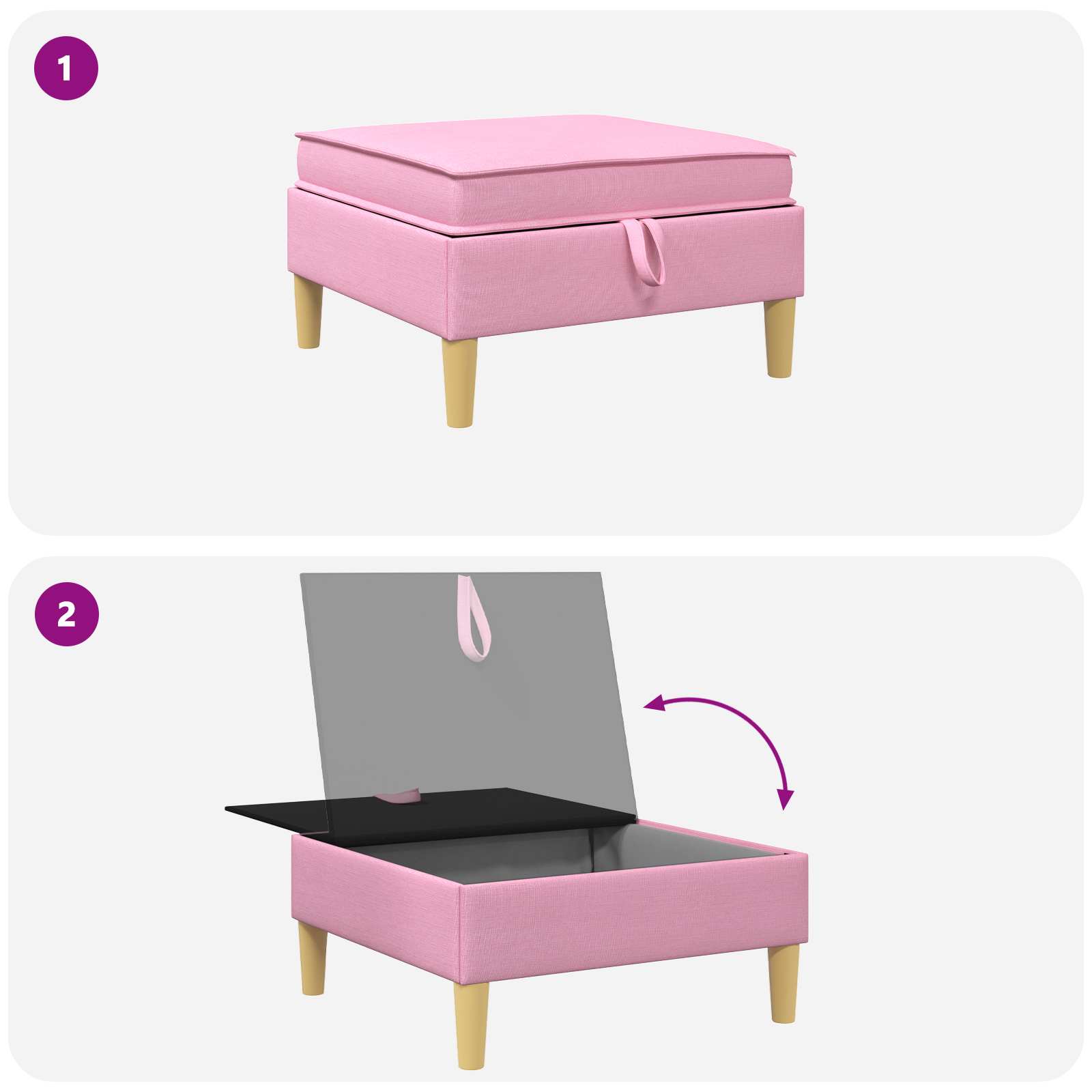 Sofa mit Stauraum Stoff