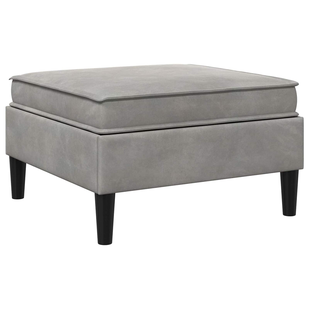 Sofa-Hocker mit Stauraum Hellgrau Samt