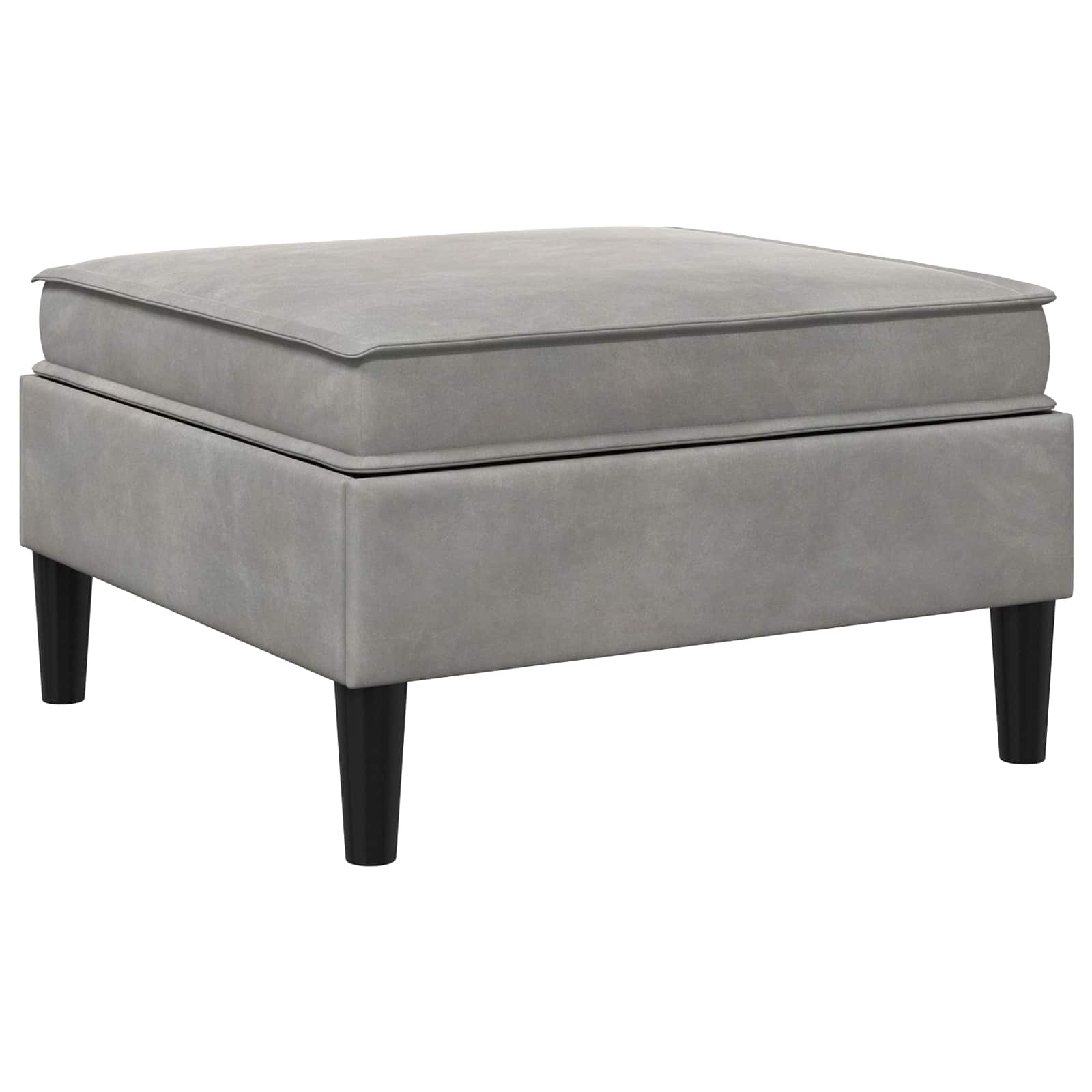 Sofa-Hocker mit Stauraum Hellgrau Samt