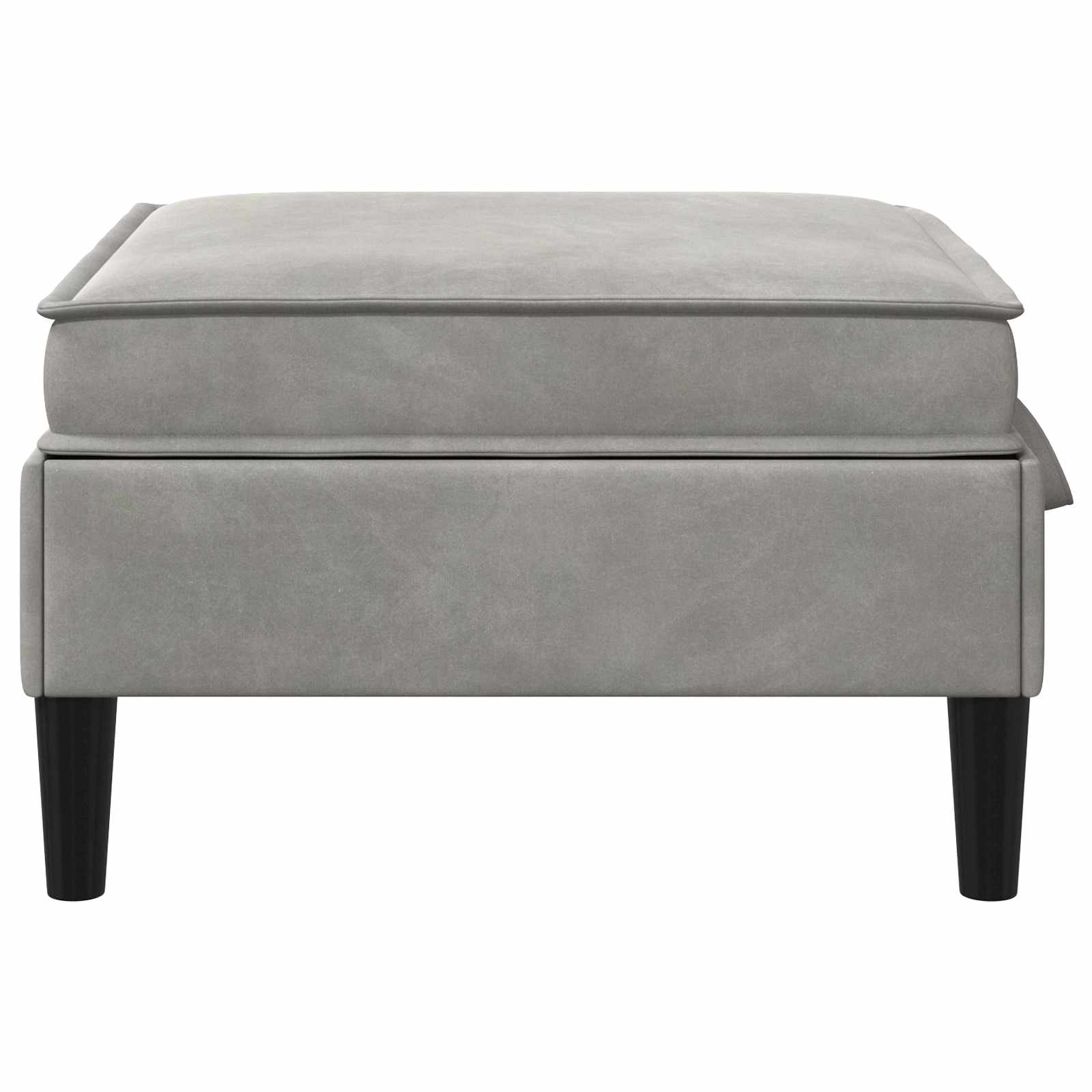 Sofa-Hocker mit Stauraum Hellgrau Samt