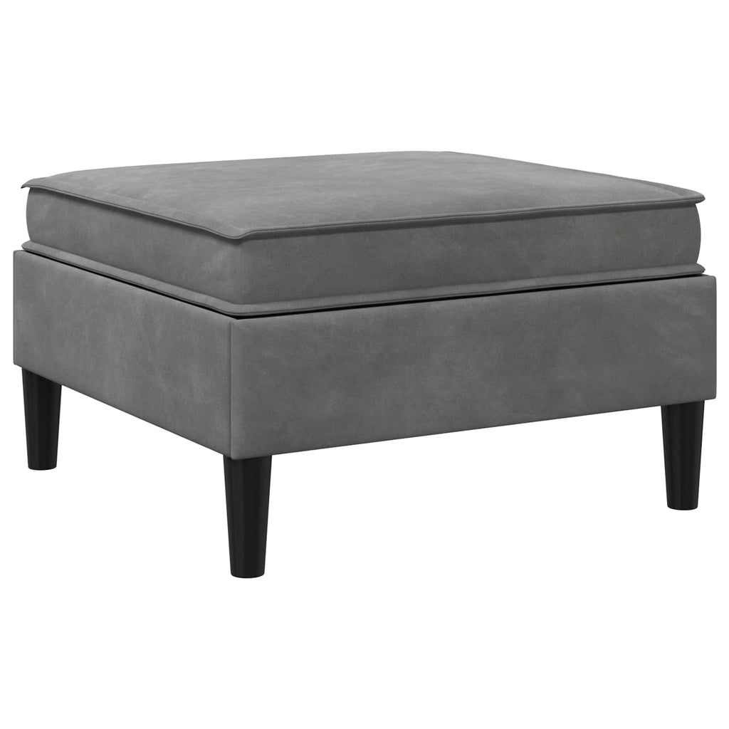 Sofa-Hocker mit Stauraum Dunkelgrau Samt