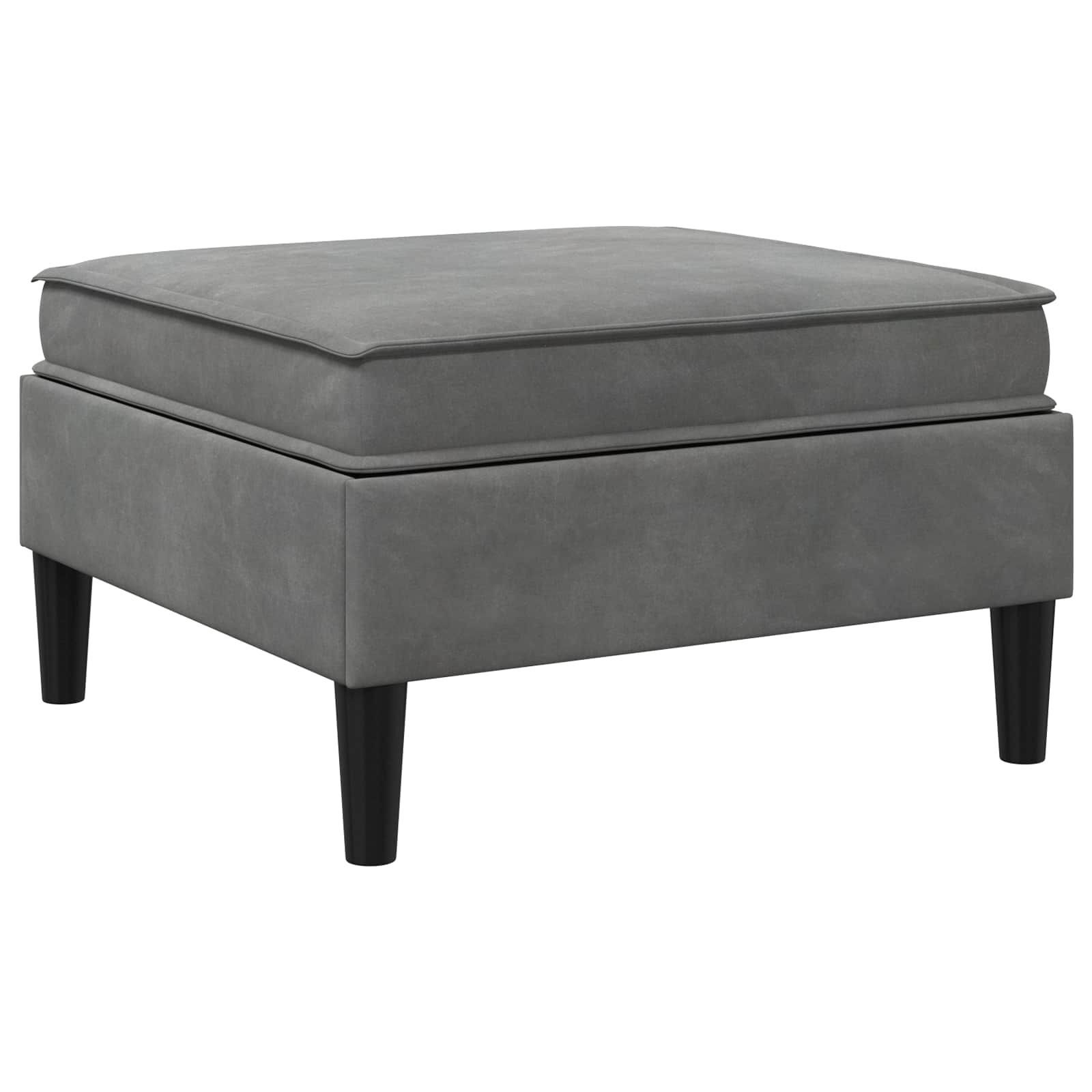 Sofa-Hocker mit Stauraum Dunkelgrau Samt