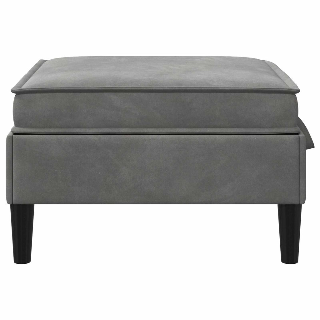 Sofa-Hocker mit Stauraum Dunkelgrau Samt