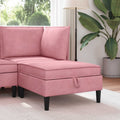 Sofa-Hocker mit Stauraum Rosa Samt