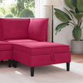 Sofa-Hocker mit Stauraum Weinrot Samt