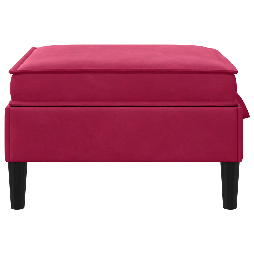 Sofa-Hocker mit Stauraum Weinrot Samt