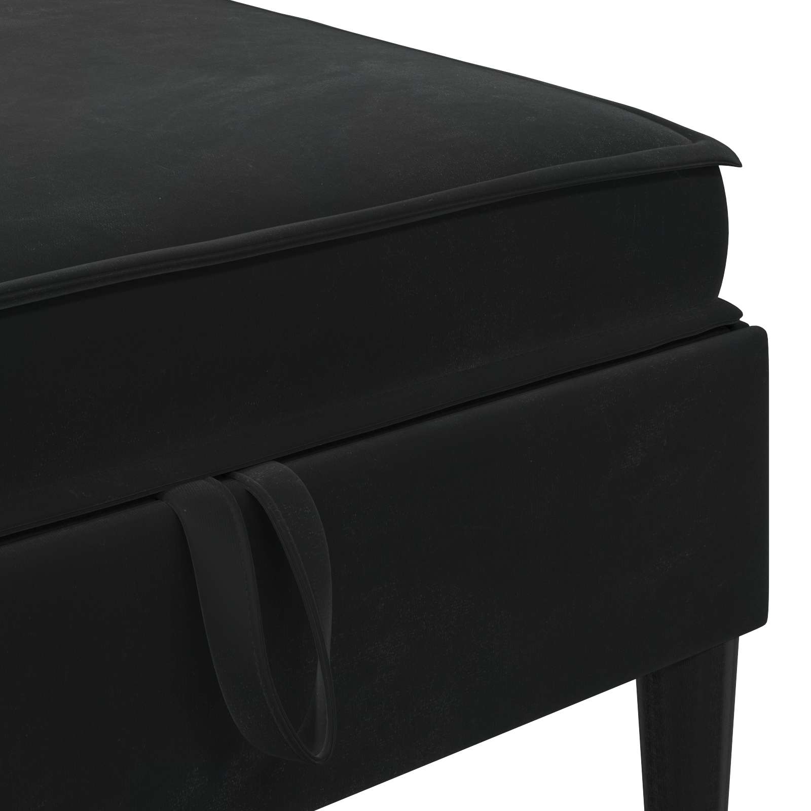 Sofa-Hocker mit Stauraum Schwarz Samt