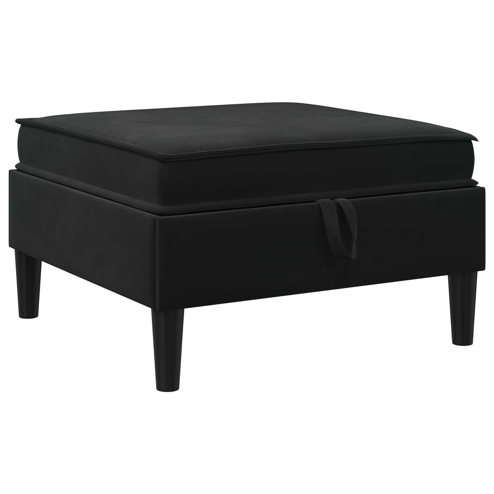 Sofa-Hocker mit Stauraum Schwarz Samt