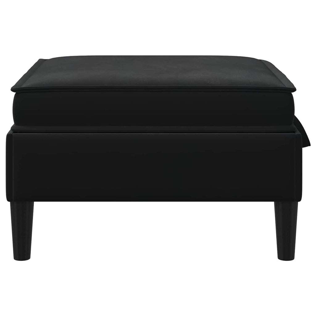 Sofa-Hocker mit Stauraum Schwarz Samt