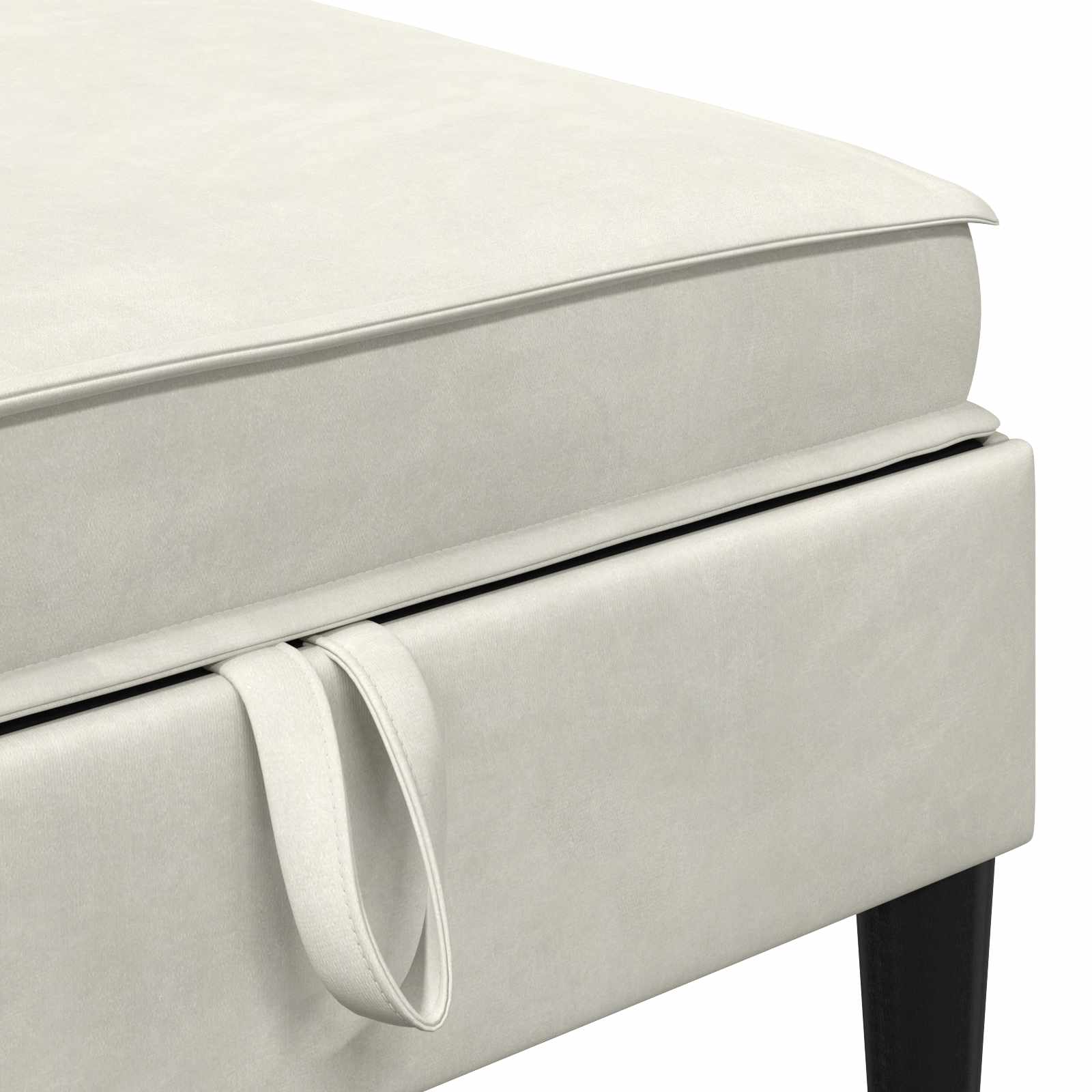 Sofa-Hocker mit Stauraum Creme Samt