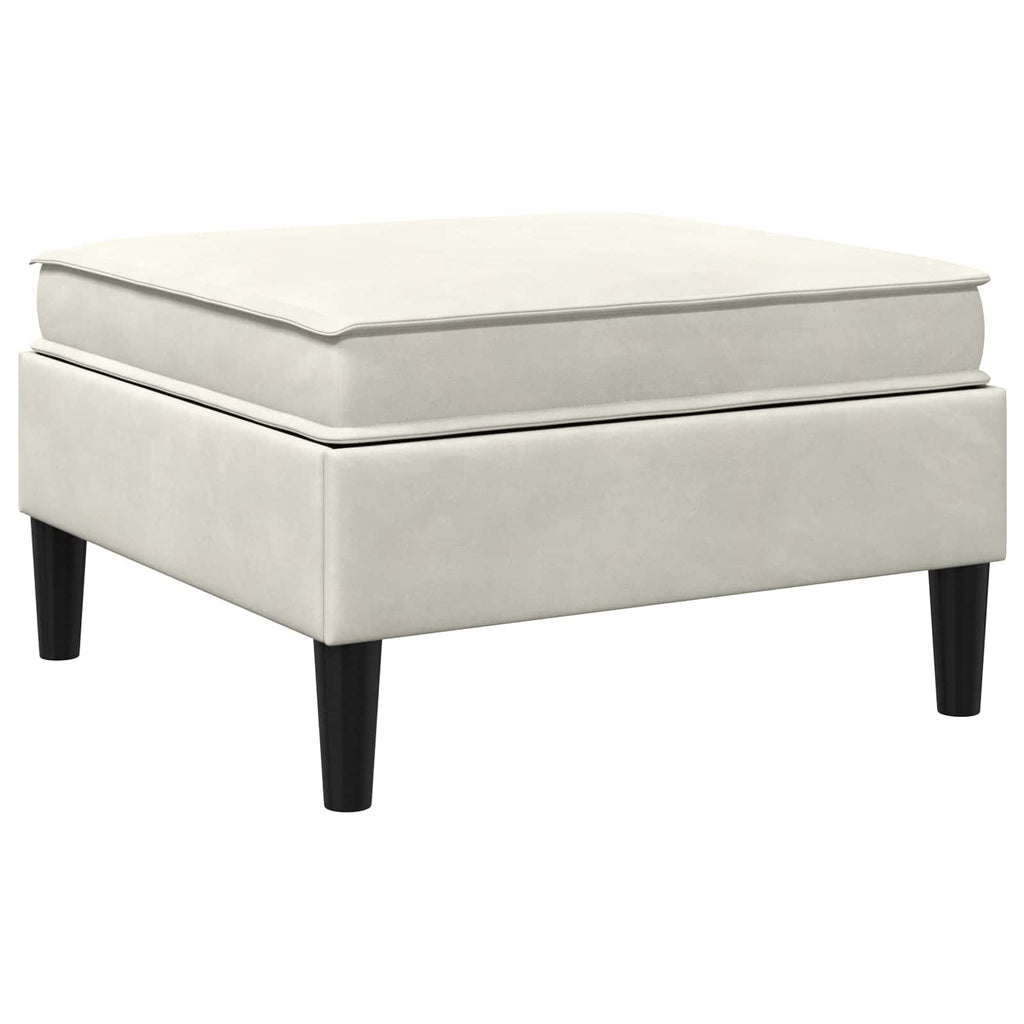 Sofa-Hocker mit Stauraum Creme Samt