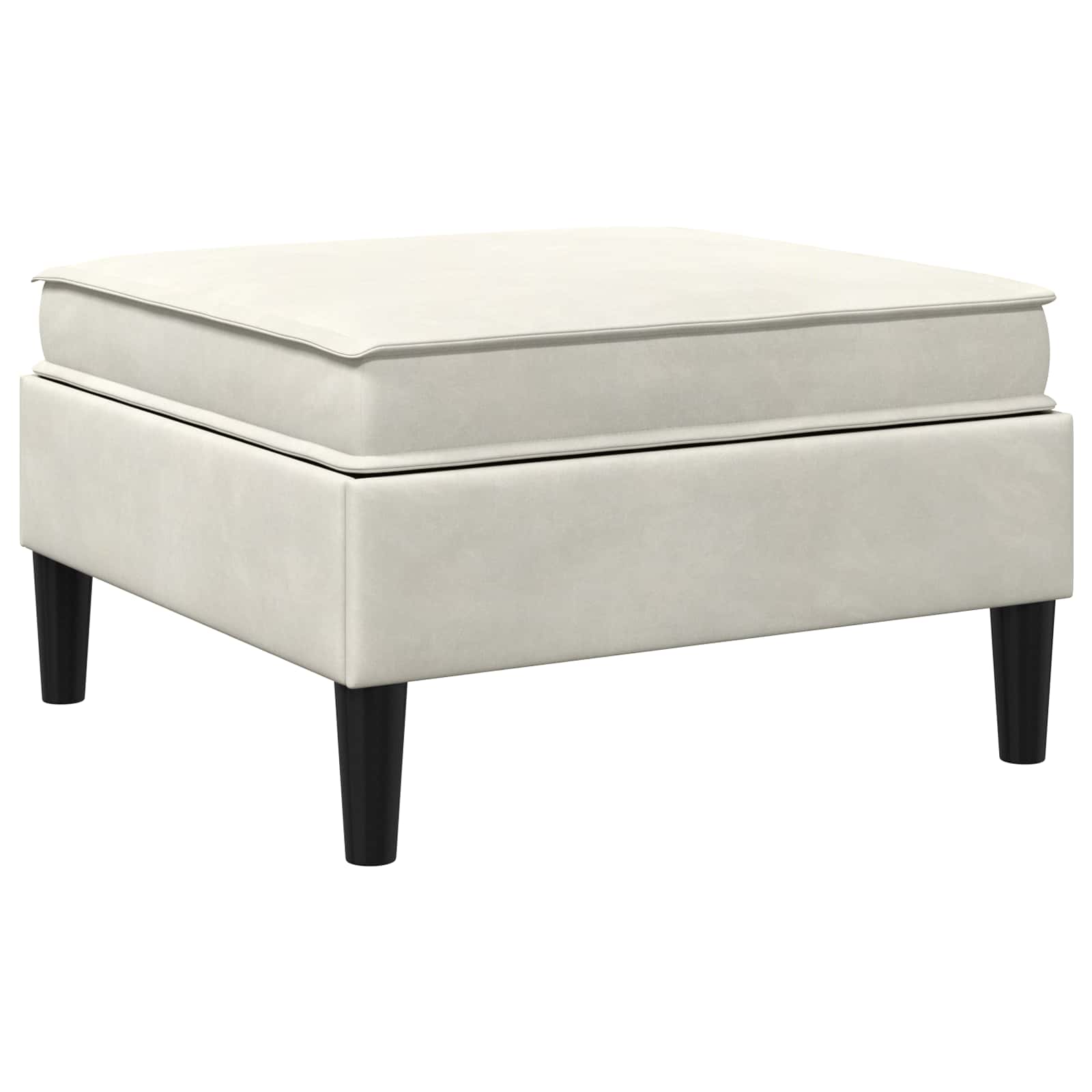 Sofa-Hocker mit Stauraum Creme Samt
