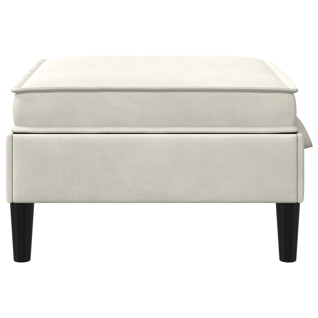 Sofa-Hocker mit Stauraum Creme Samt