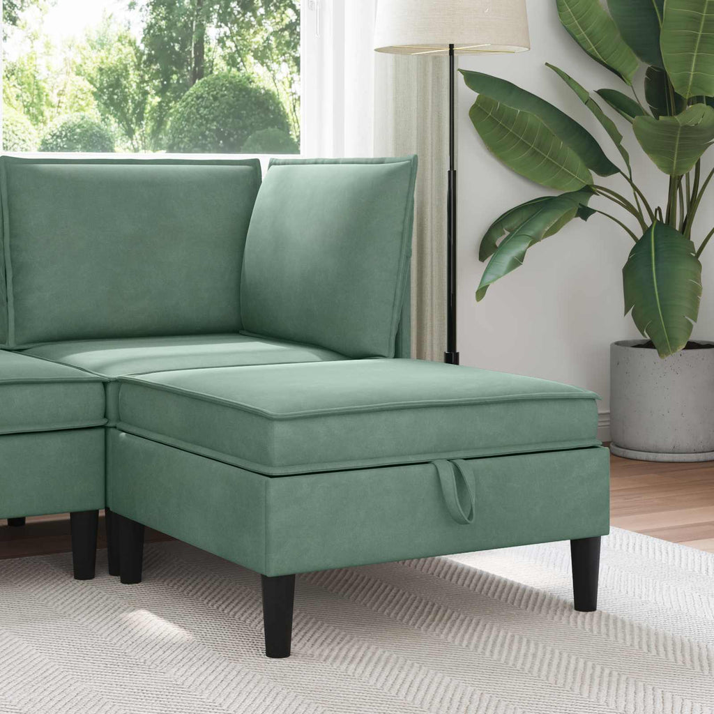 Sofa-Hocker mit Stauraum Meergrün Samt