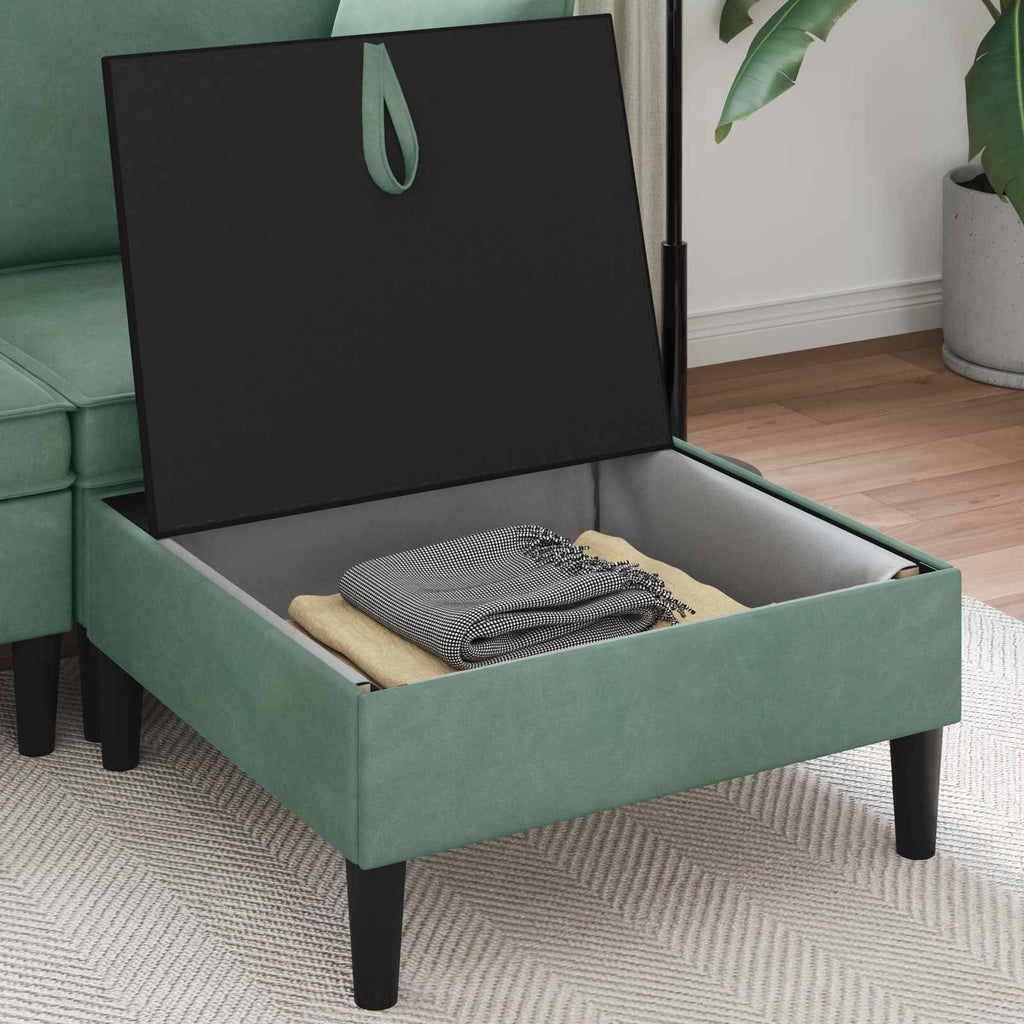Sofa-Hocker mit Stauraum Meergrün Samt