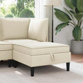 Sofa-Hocker mit Stauraum Creme Samt