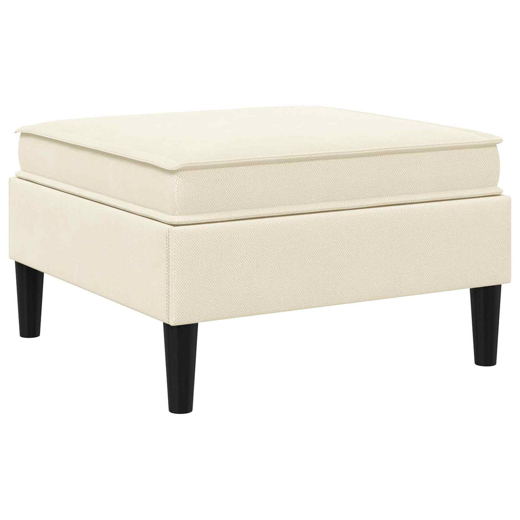 Sofa-Hocker mit Stauraum Creme Samt