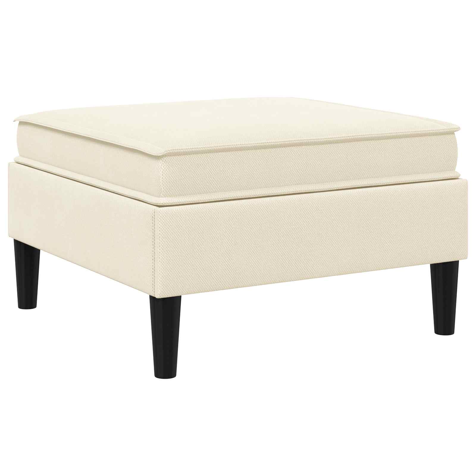 Sofa-Hocker mit Stauraum Creme Samt