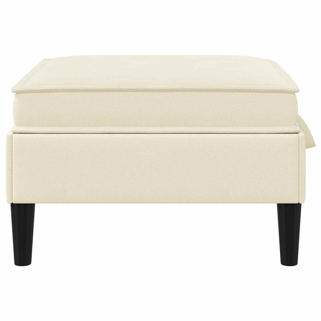 Sofa-Hocker mit Stauraum Creme Samt