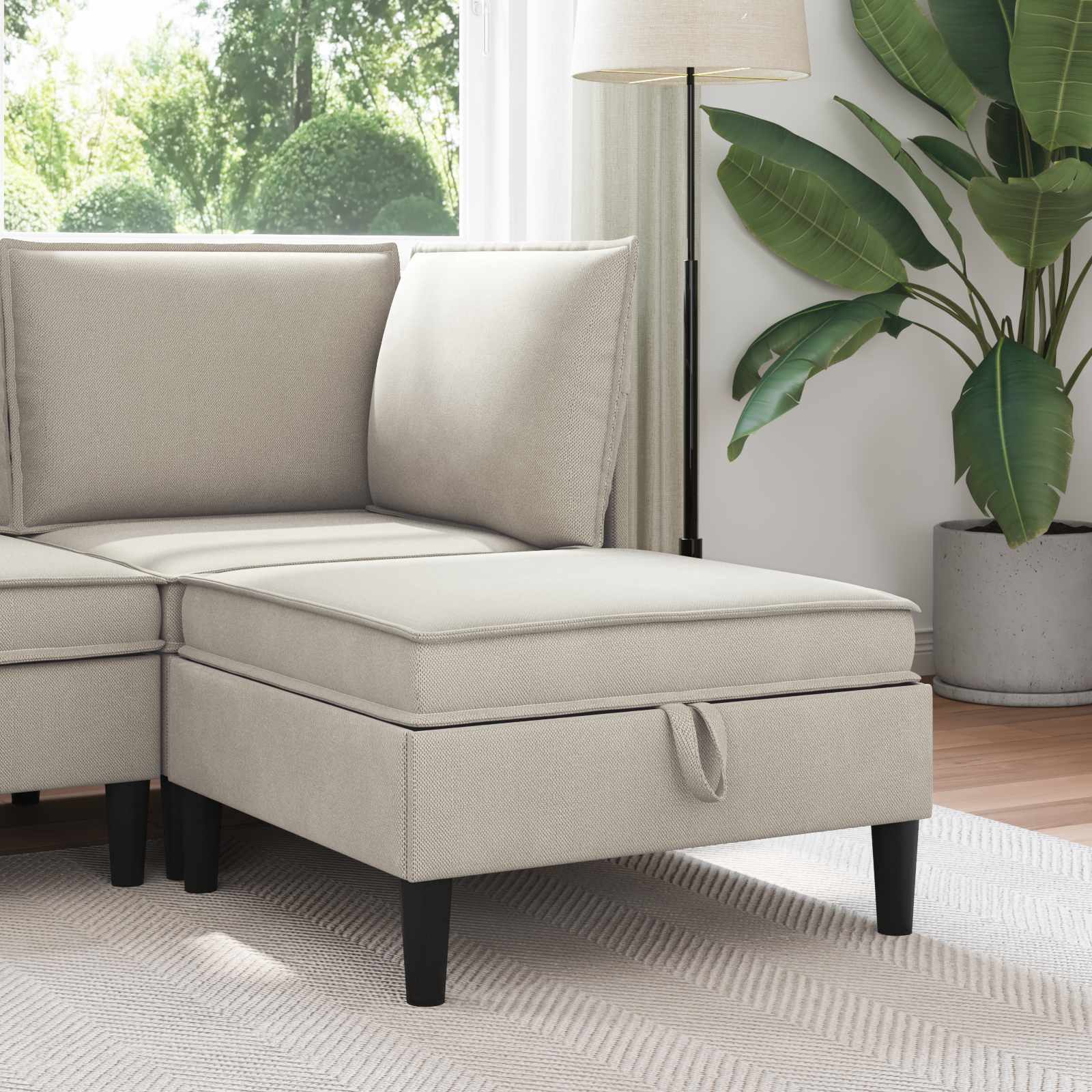 Sofa-Hocker mit Stauraum Hafer Samt
