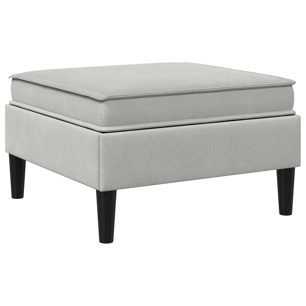 Sofa-Hocker mit Stauraum Hellgrau Samt
