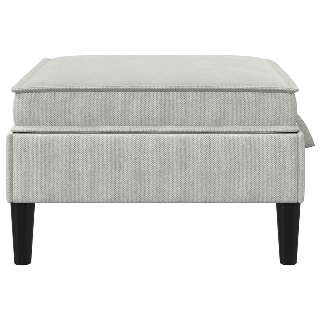 Sofa-Hocker mit Stauraum Hellgrau Samt