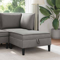 Sofa-Hocker mit Stauraum Dunkelgrau Samt