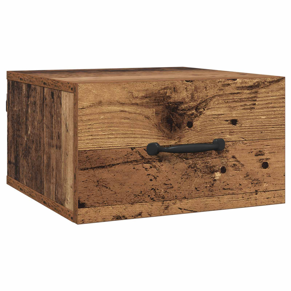 Nachttisch mit Schubladen Altholz 35 x 35 x 20 cm Holzwerkstoff