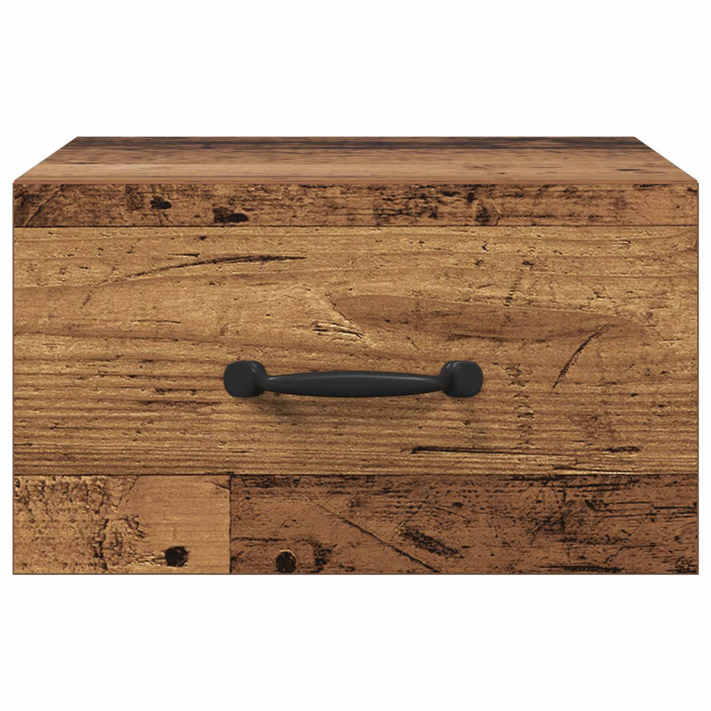 Nachttisch mit Schubladen Altholz 35 x 35 x 20 cm Holzwerkstoff