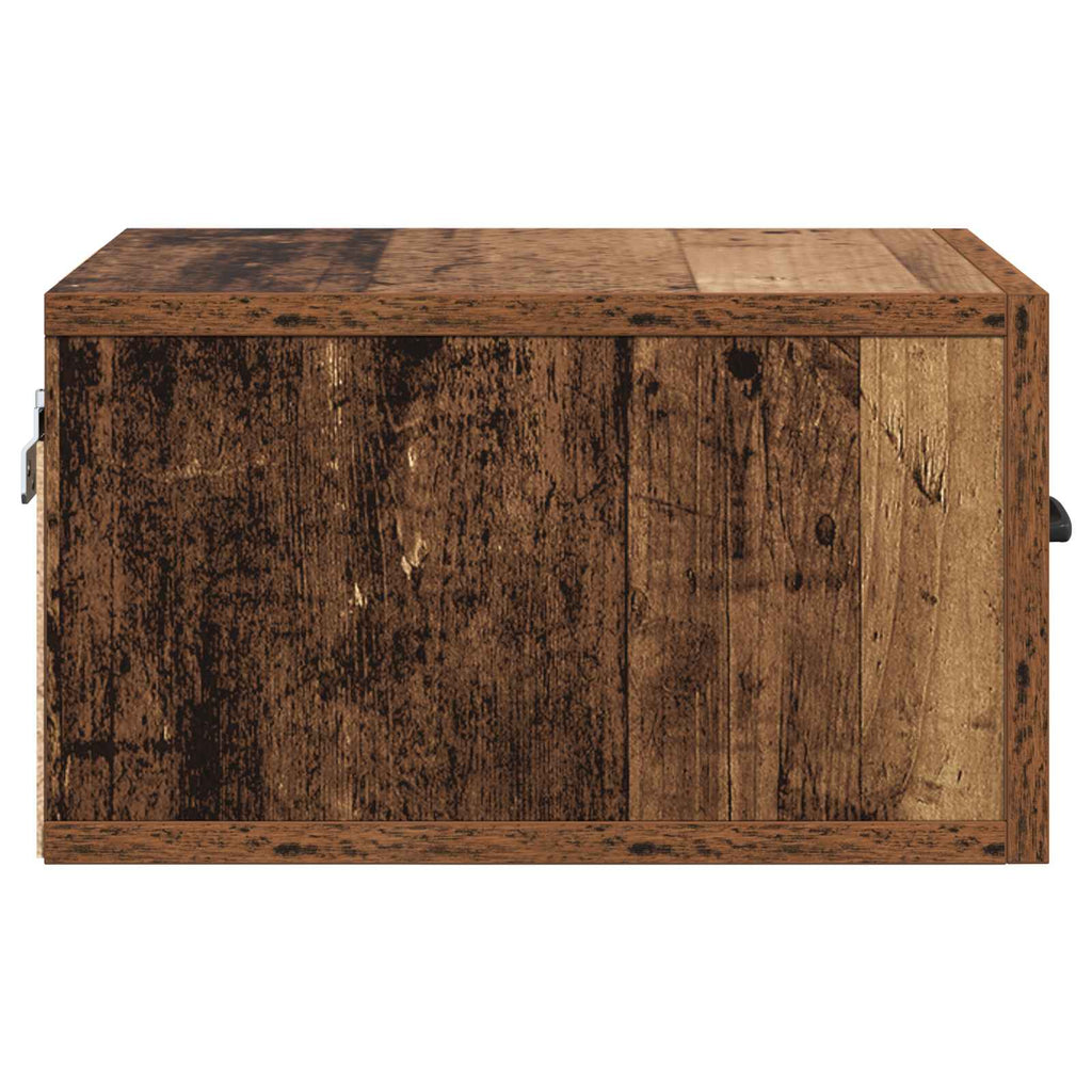Nachttisch mit Schubladen Altholz 35 x 35 x 20 cm Holzwerkstoff