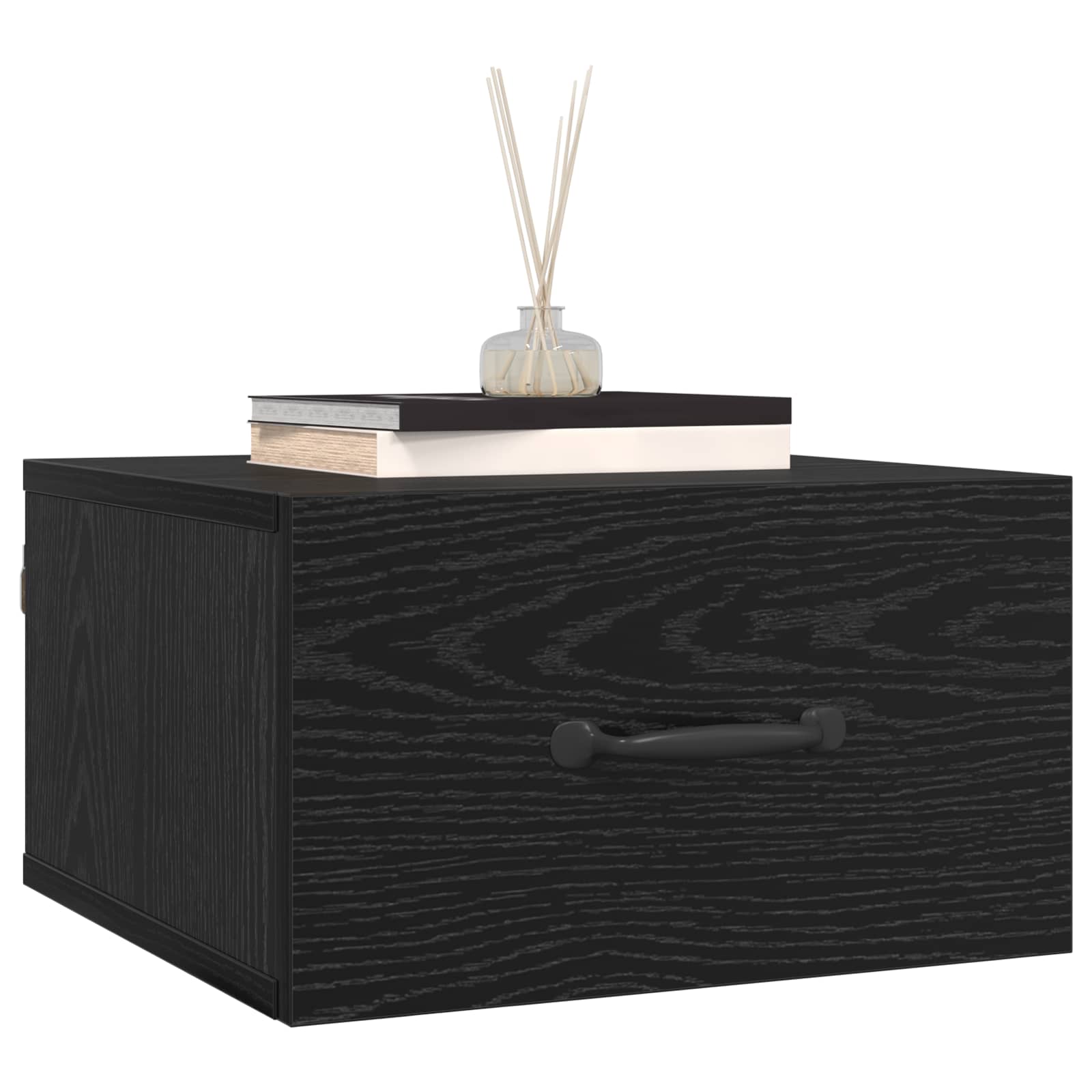 Nachttisch Schwarz Eichen-Optik 35 x 35 x 20 cm Holzwerkstoff