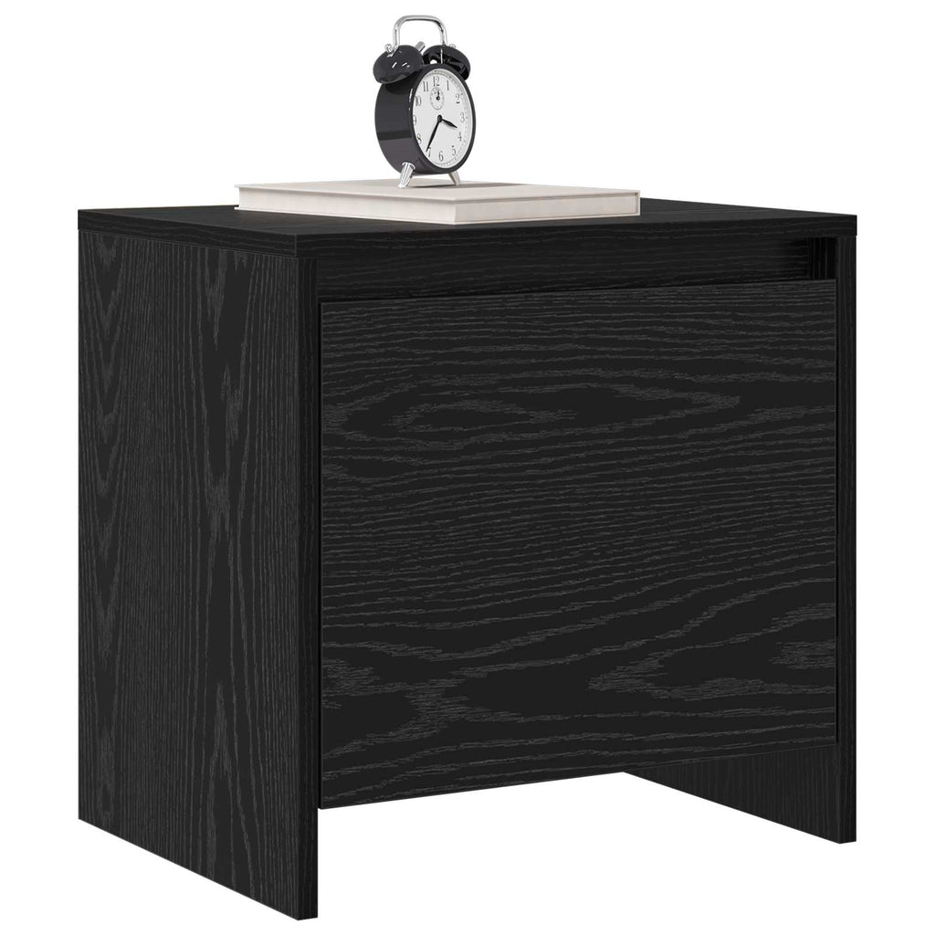 Nachttisch Schwarz Eichen-Optik 45 x 34 x 44,5 cm Holzwerkstoff
