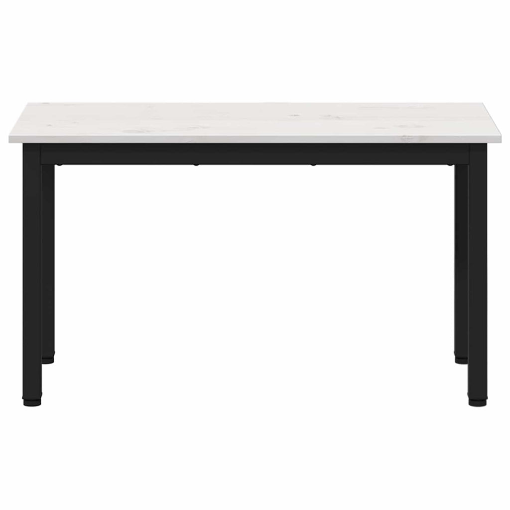 Bank Weiß 80 x 35 x 45 cm Massives Kiefernholz