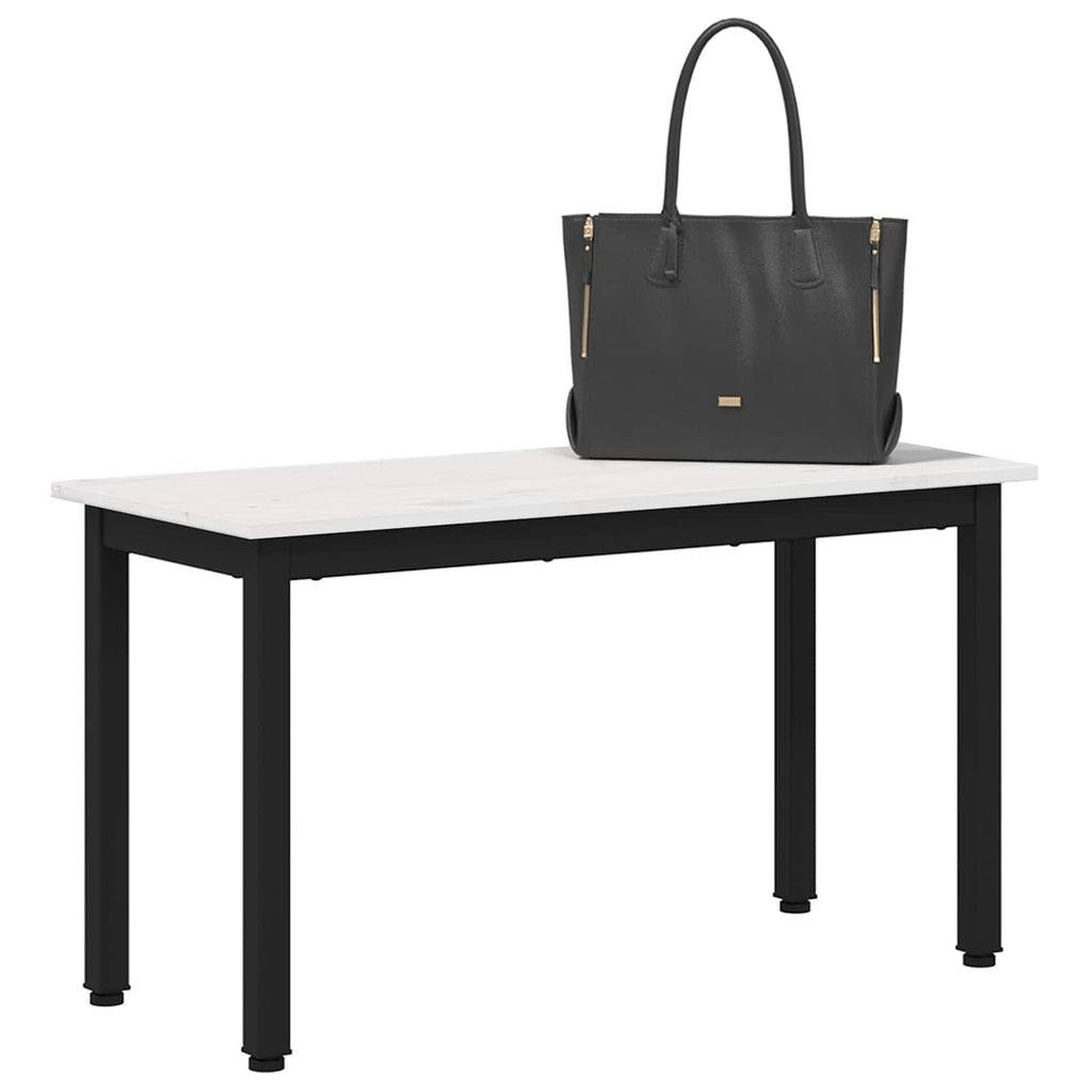 Bank Weiß 80 x 35 x 45 cm Massives Kiefernholz