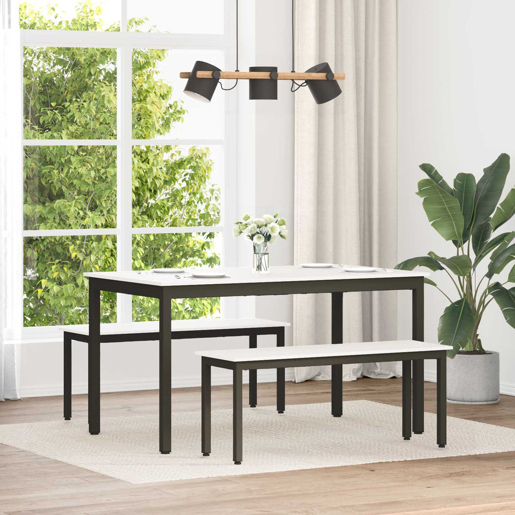 Bank Weiß 110 x 35 x 45 cm Massives Kiefernholz
