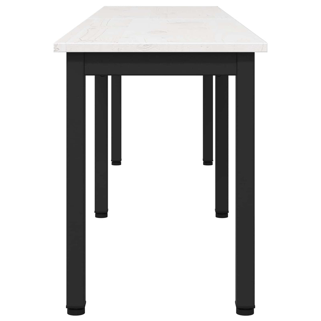 Bank Weiß 160 x 35 x 45 cm Massives Kiefernholz