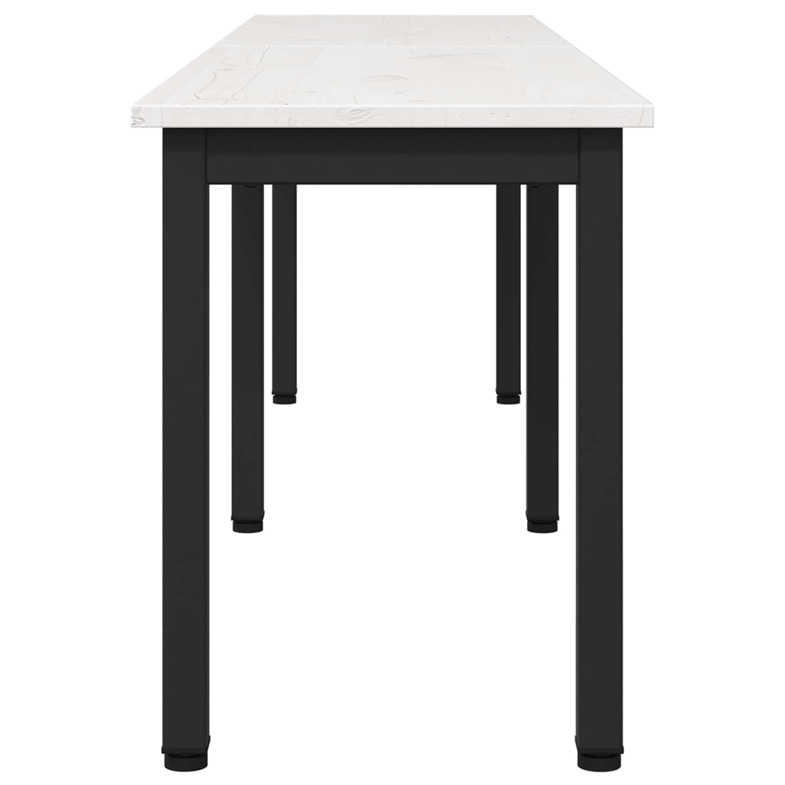 Bank Weiß 160 x 35 x 45 cm Massives Kiefernholz