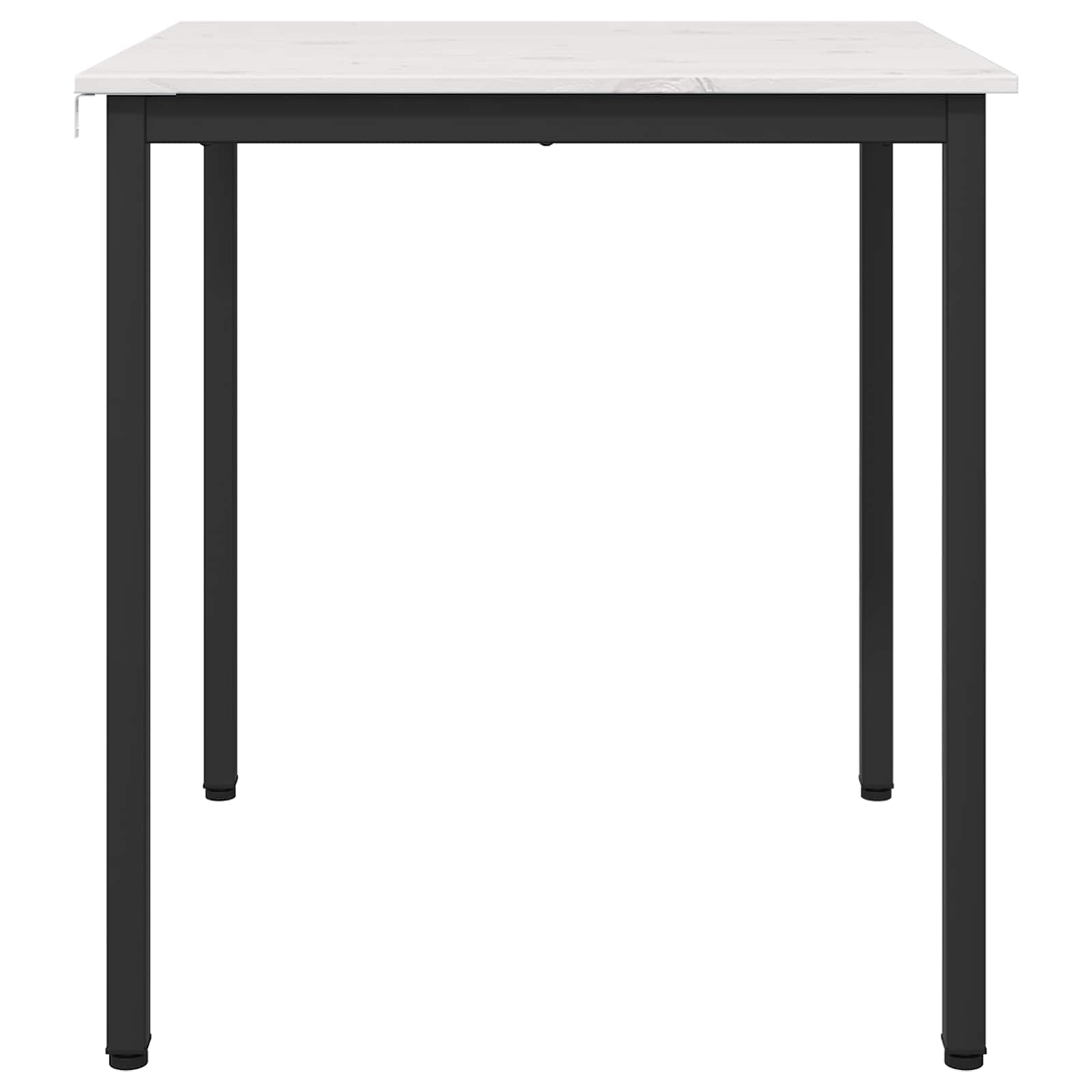 Esstisch Weiß 70 x 70 x 75 cm Massives Kiefernholz