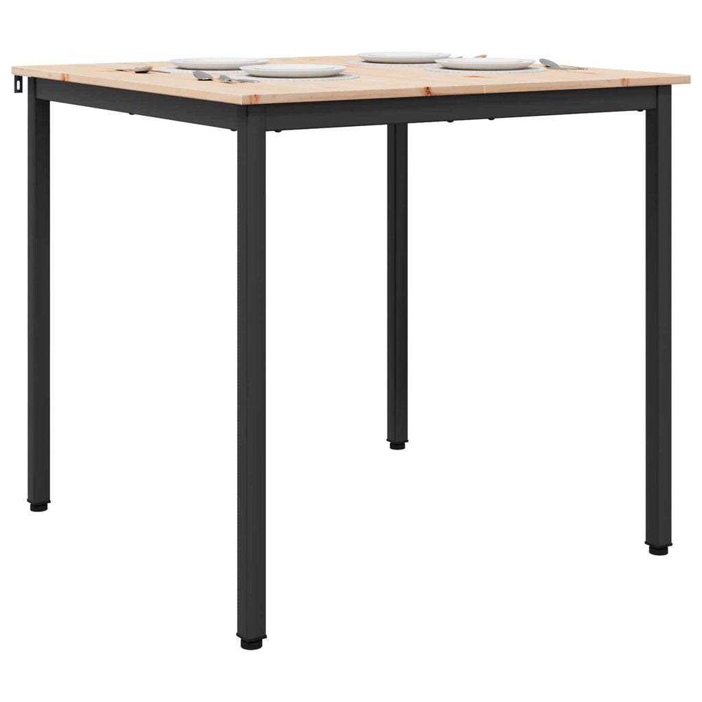 Esstisch Natur 80 x 80 x 75 cm Massives Kiefernholz